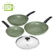 image 1 of Prestige Eco Frying Pans Non Stick Induction 3 Piece Cookware Set - 20/24/28 cm