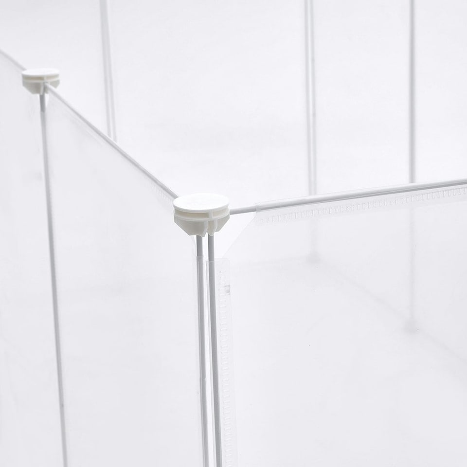 image 1 of Living and Home 12-Panel Portable Pet Playpen for Indoor & Outdoor Use | Clear | Not provided