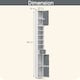 image 2 of COSTWAY Slim Bathroom Cabinet Floor Storage Organizer White Grey