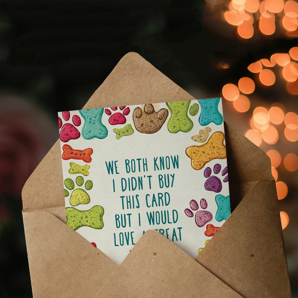 image 1 of Birthday Card From Dog Didn't Buy But Would Love a Treat Funny