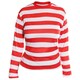 image 1 of Red and White Striped Long Sleeve Top Red | XL