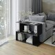 image 7 of 2-Tier Wooden Irregular Storage Unit - 80 cm White | Oak