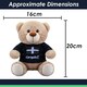 image 6 of Cornwall Bear Soft Toy Cute Plushie Huggable Cuddly Stuffed Toy Gift 20cm Black