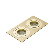 BHS Faina 2 Light Adjustable Double Recessed Spotlight | Gold | Brass | 1