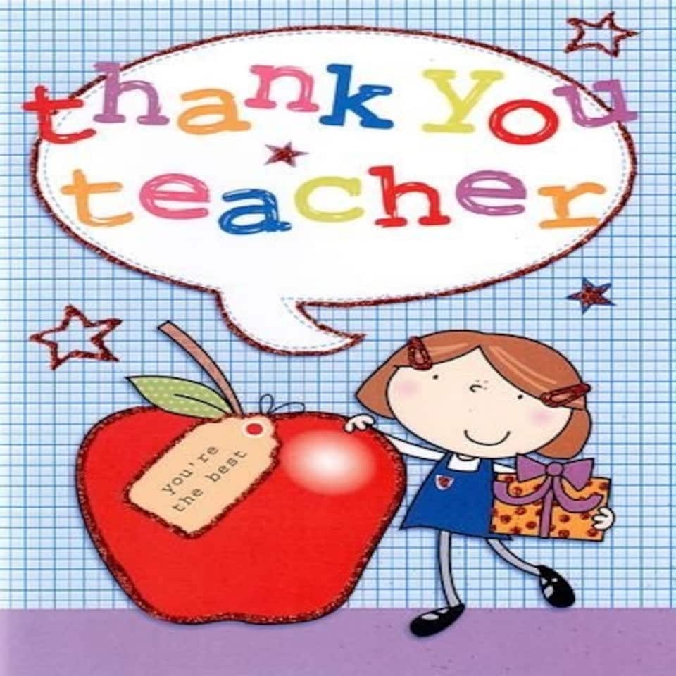 image 1 of Thank You Teacher Quality Thank You Card