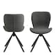 image 2 of Batilda Swivel Dining chairs in Grey Fabic Set of 2