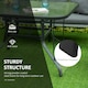 image 5 of Outsunny 106.5cm Square Patio Dining Table with Parasol Hole, Glass Top