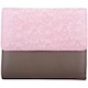 image 1 of Soft Leather Bi-Fold Slim  Coin / Credit Card Holder / Purse Pink | Taupe/Rose