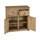 image 2 of Panama 2 Door 2 Drawer Sideboard - L40 x W93 x H80 cm - Natural Wax Brown