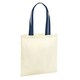 image 1 of Westford Mill EarthAware Organic Bag For Life Contrast Handle 10L Tote Bag - Natural/French Navy - One Size Cream