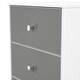 image 5 of Truro 3 Drawer Bedside Cabinet in Uniform Grey & White Matt (Ready Assembled) | Grey | Uniform Grey & White Matt