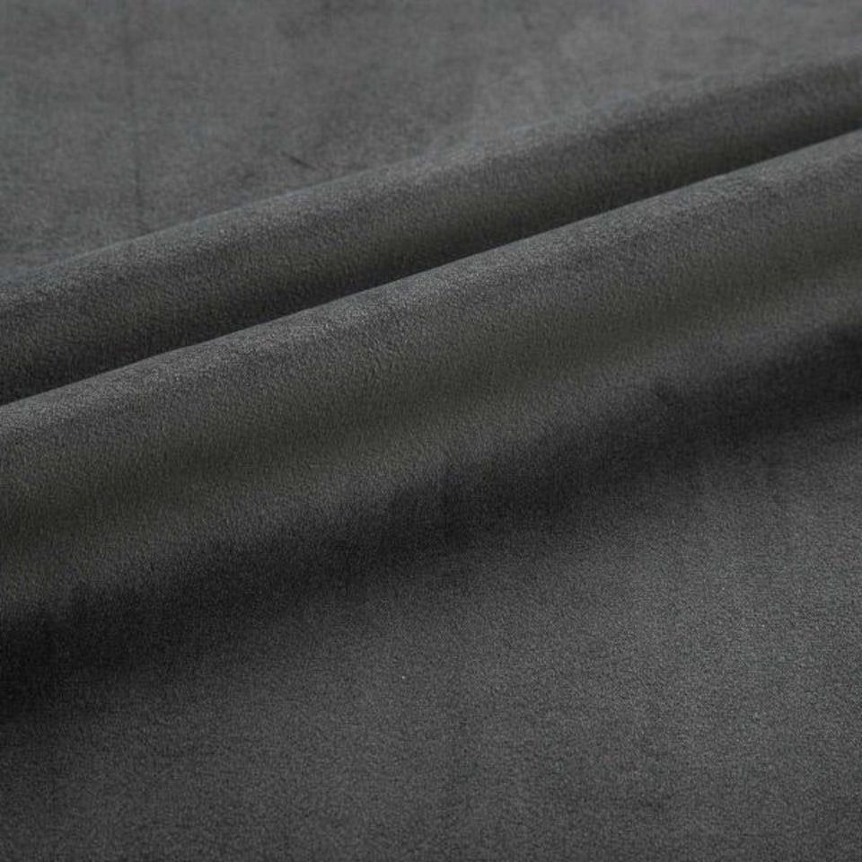 image 1 of Homescapes Thermal 100% Blackout Grey Velvet Curtains - 66 x 72" Grey