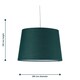 image 7 of Set of 2 Dark Green 28cm Tapered Cylinder Pendant or Lamp Shades Green