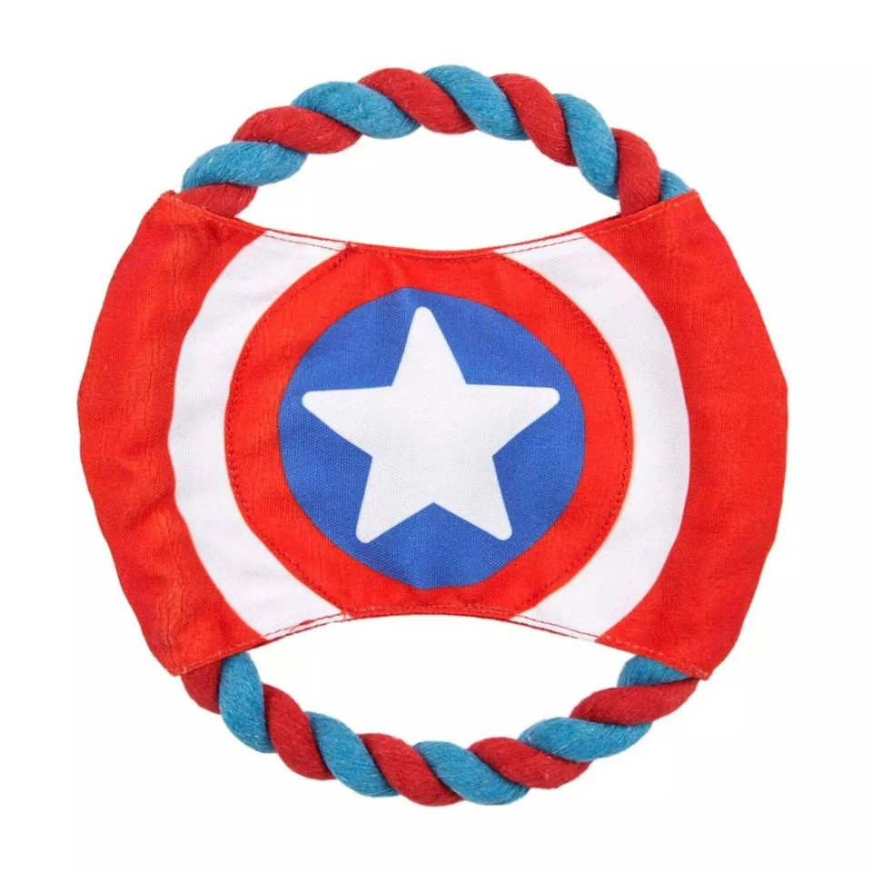 image 1 of Marvel Captain America Rope Frisbee Dog Toy