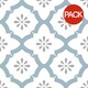 image 1 of Fine Decor Floorpops Floor Tiles (Pack of 10) - Blue/White - 30cm x 30cm x 0.1cm Blue | 30cm x 30cm x 0.1cm