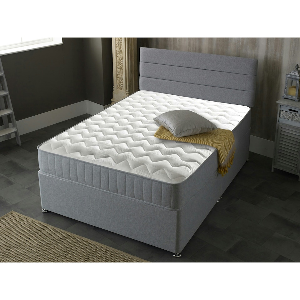 image 1 of Castle Essential Sprung Mattress - 8-Inch Deep, Soft Feel Grey | Single