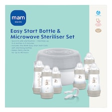 MAM Easy Start Self Sterilising Anti-Colic Bottle & Microwave Steriliser Set