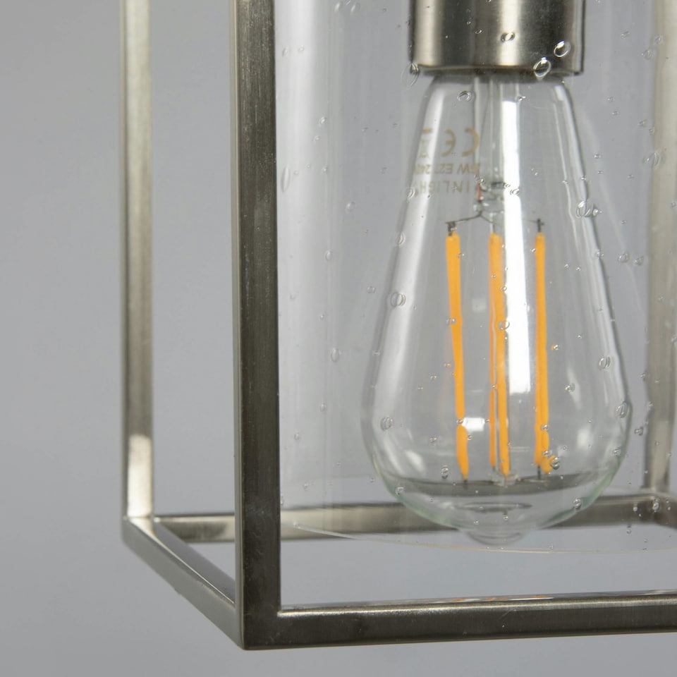image 1 of BHS Hardy 3 Light Diner Pendant, Nickel Grey | Nickel