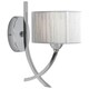 image 1 of Justina Polished Chrome Wall Light with Silver String Shade