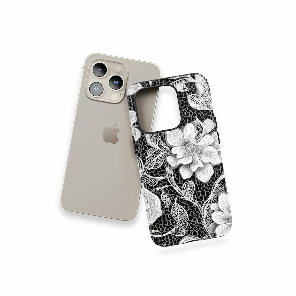 image 1 of Dark Flower Phone Case | Black | Galaxy S24
Tough | Galaxy S24
Tough