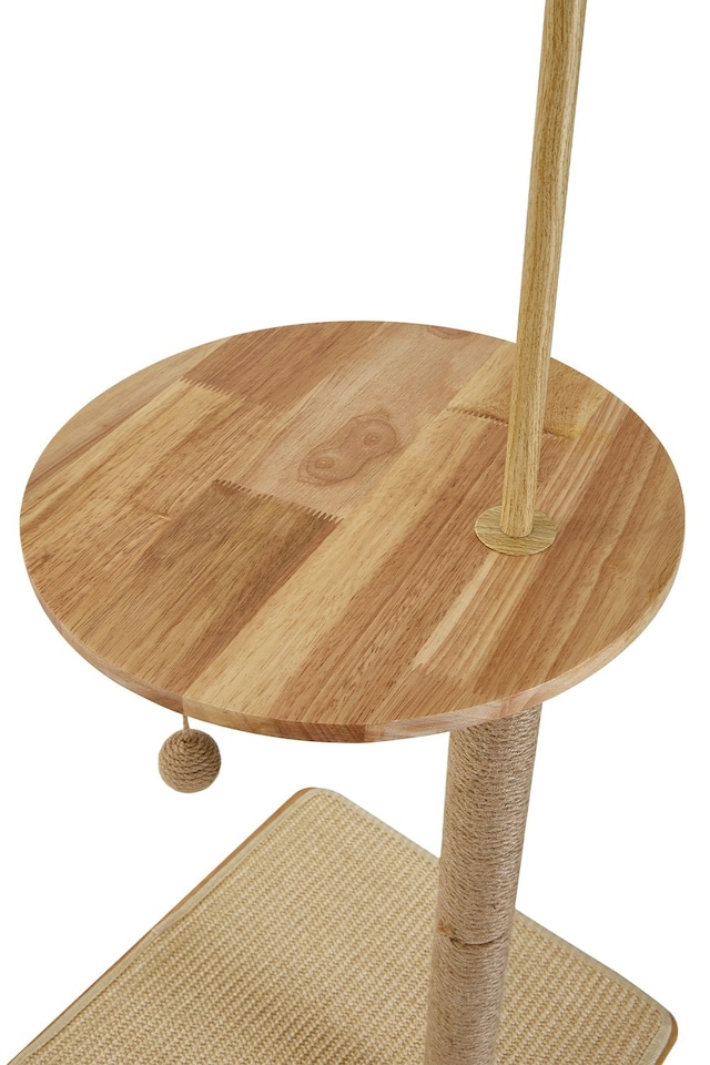 image 1 of Living and Home 2-in-1 Cat Cave Floor Lamp, 164cm | Brown