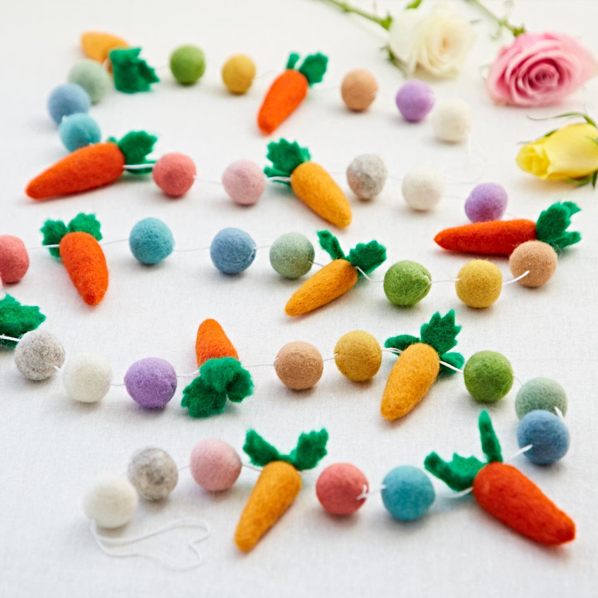 Paper High Felt Carrot Easter Garland