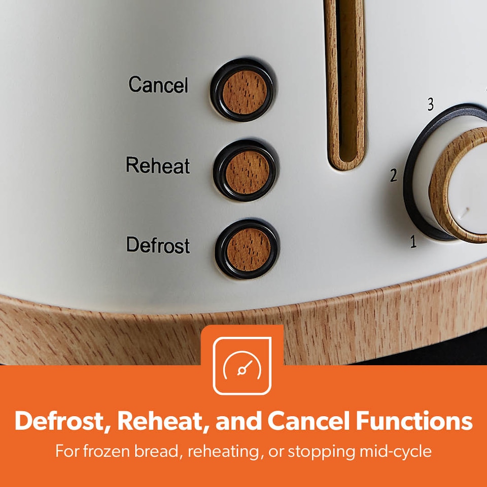 image 1 of GEEPAS 2 Slice Toaster NordiQ Design,850W Cream