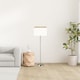 image 7 of Large Rectangular Cream Linen Fabric Lamp Shade for Table and Floor Lamp Bases | Cream | Cream | 1