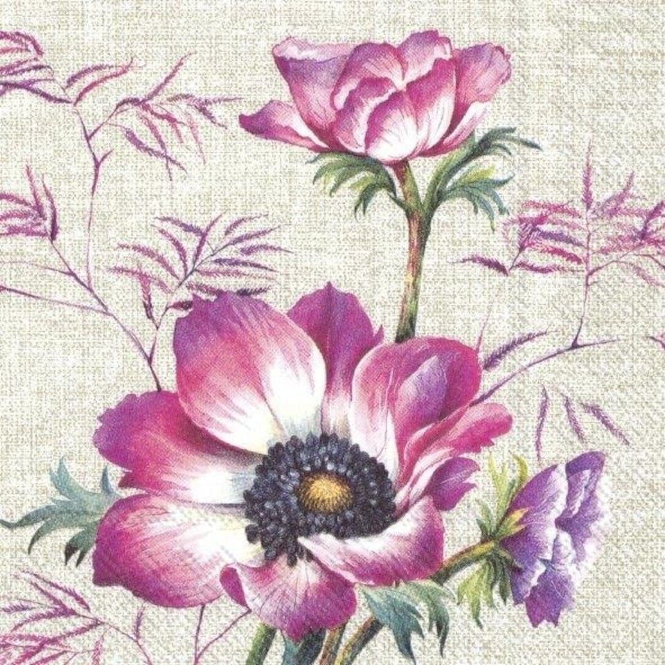 IHR Ava Linen Cocktail Napkins 25cm 3ply 20 Pack