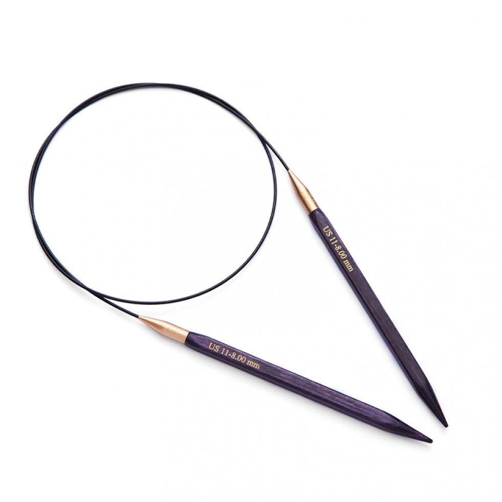 KnitPro J'Adore Cubics: Knitting Pins: Circular: Fixed: 60cm x 3.75mm in Purple