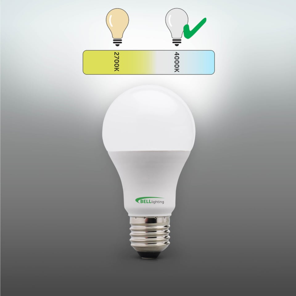 image 1 of BELL Lighting Dimmable E27 GLS Edison Screw Natural White 4000K 8.1W LED Light Bulbs