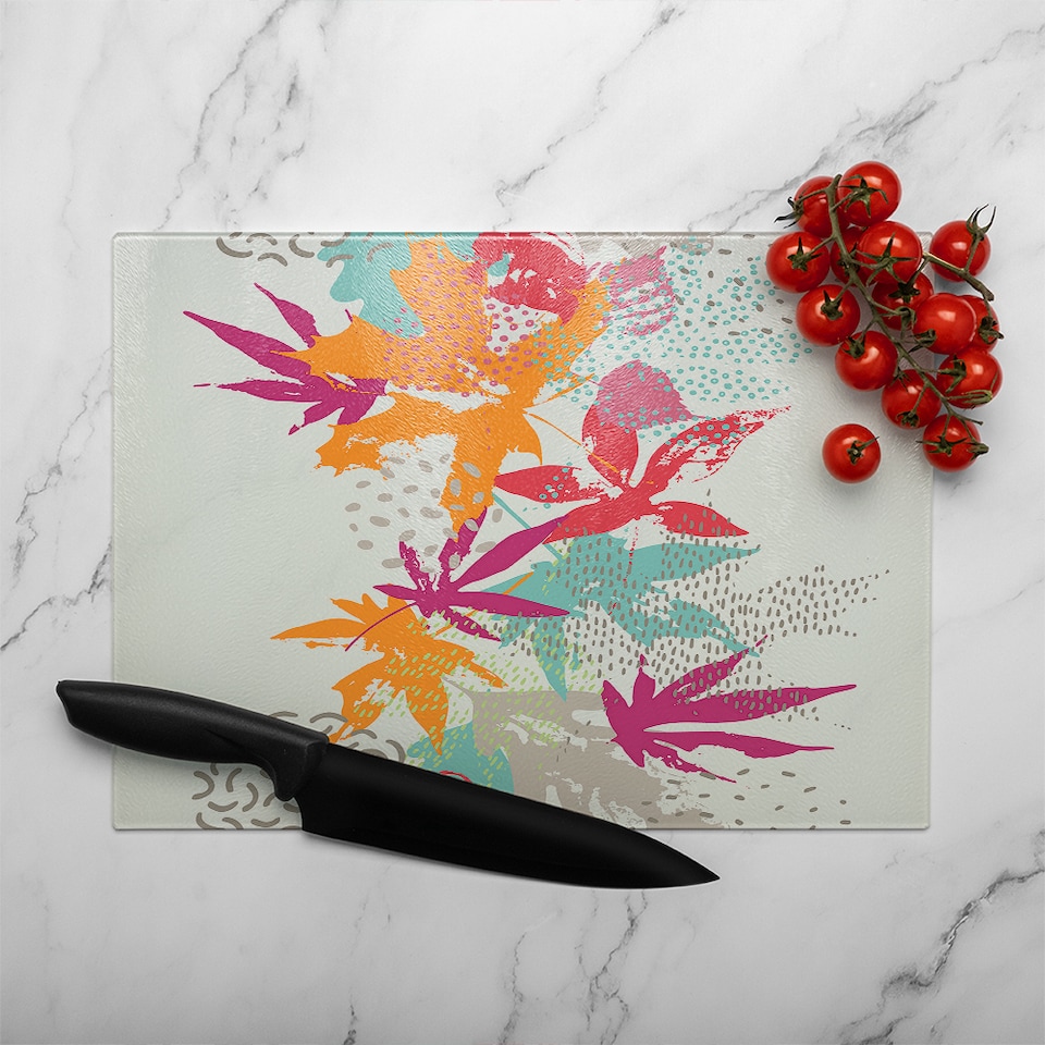 image 1 of Japanese Maple Glass Chopping Board | Multi