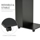 image 5 of HOMCOM Mobile Sofa Side Table for Laptop Coffee w/ Storage and Casters, Black