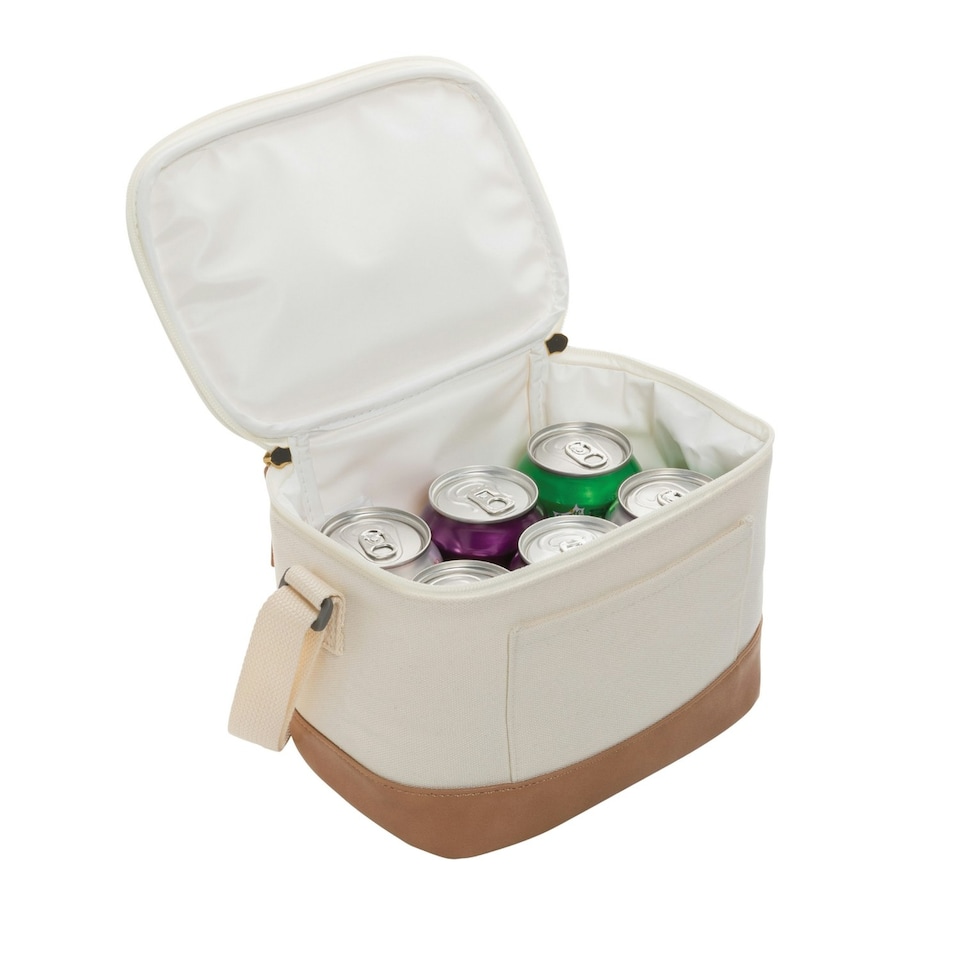 image 1 of XD Collection 6L Recycled Canvas Cooler Bag - Off White - One Size Cream | One Size