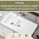 image 3 of Balterley 101cm Inset Counter Top 1.5 Bowl Fireclay Ceramic Kitchen Sink with Plain Drainer | White | White | 1