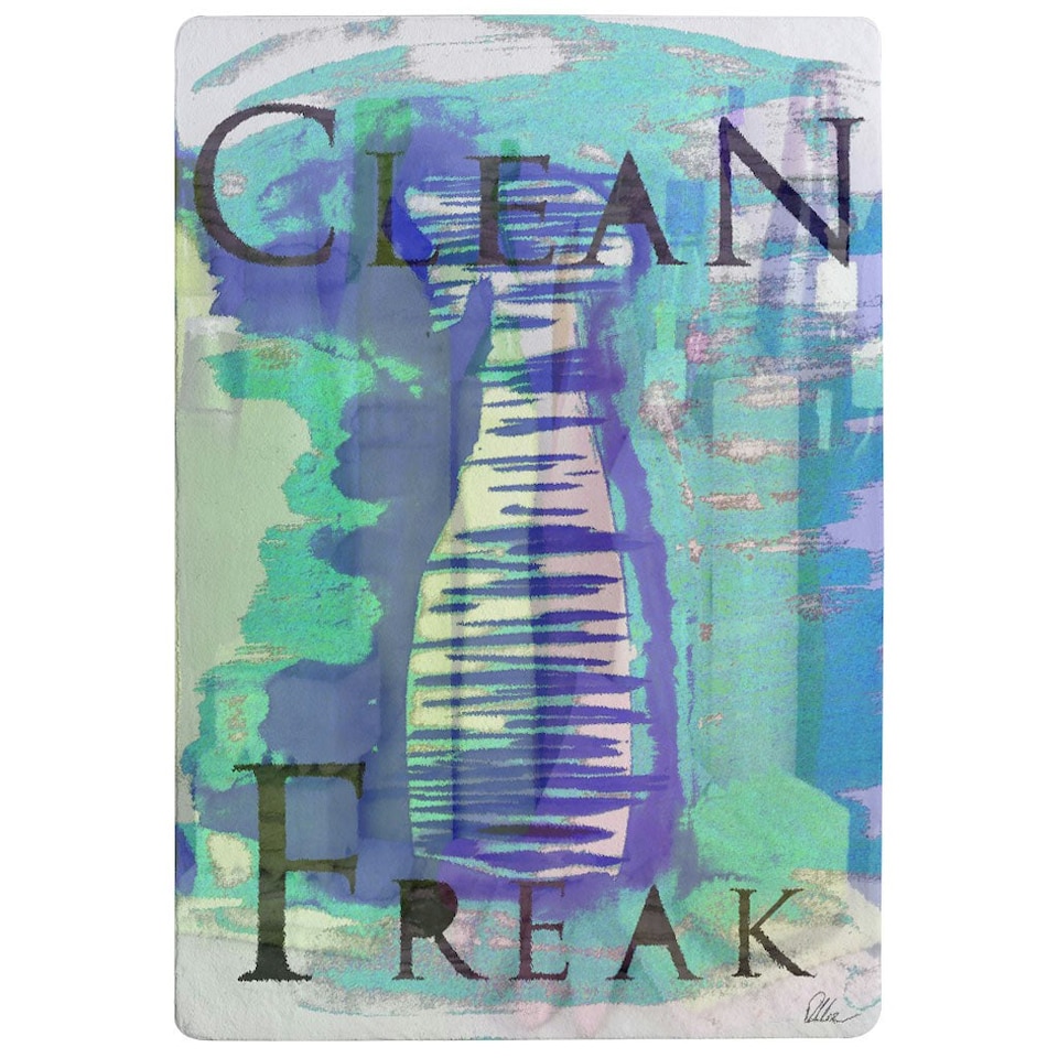 image 1 of Clean freak blue (Rug) Blue | Large: 140x200cm