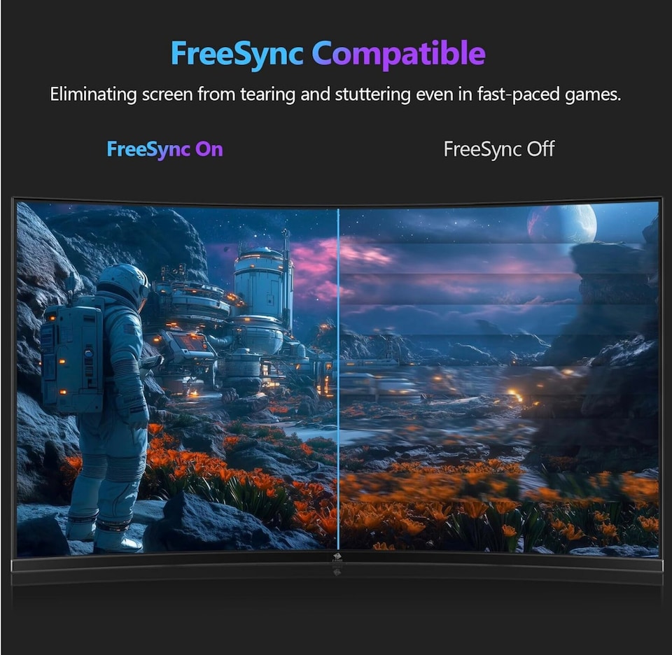 image 1 of Z-Edge 27 Inch QHD Curved Gaming Monitor 165Hz 144Hz 1440P VA 1500R HDMI DP | PC Monitor 2K 2560x1440 16:9 1ms MPRT, 130% sRGB, 300cd/m² Brightness, FreeSync, Crosshair, VESA Mountable, Black