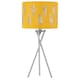 image 2 of Set of 2 Tripod Table Lamps with Ochre Fern Cut Out Shades | Chrome | Yellow | Large | 2