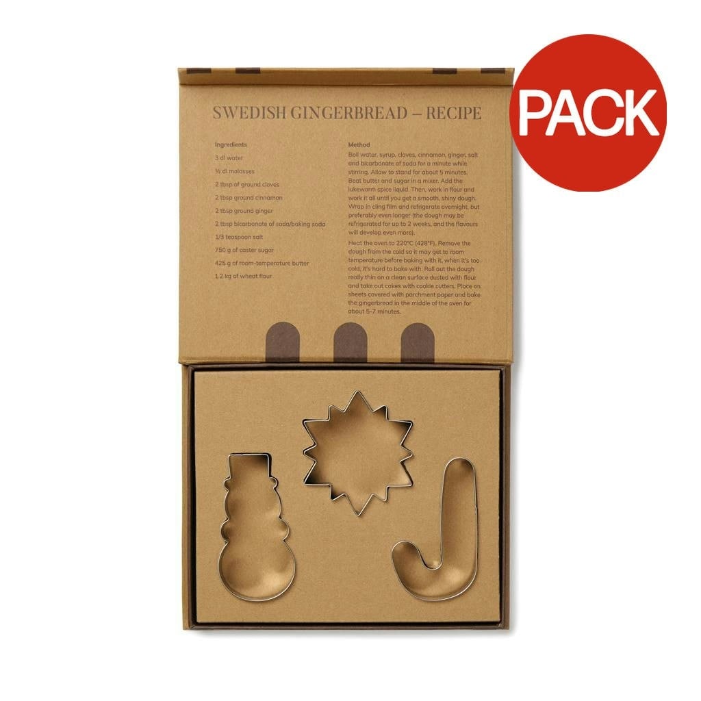 Vinga Classic Cookie Cutter (Pack of 3) - Grey - One Size