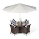 image 1 of Savannah Round 4 Seater Rattan Patio Dining Set | Brown | Brown