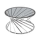 image 1 of Round Metal Coffee Table With Tinted Glass  In Silver