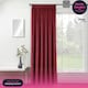 image 1 of Red Velvet, Supersoft, Blackout, Thermal (SINGLE) Door Curtain with Tape Top - 66 x 84 inch (168x214cm) | Red | Red | 1