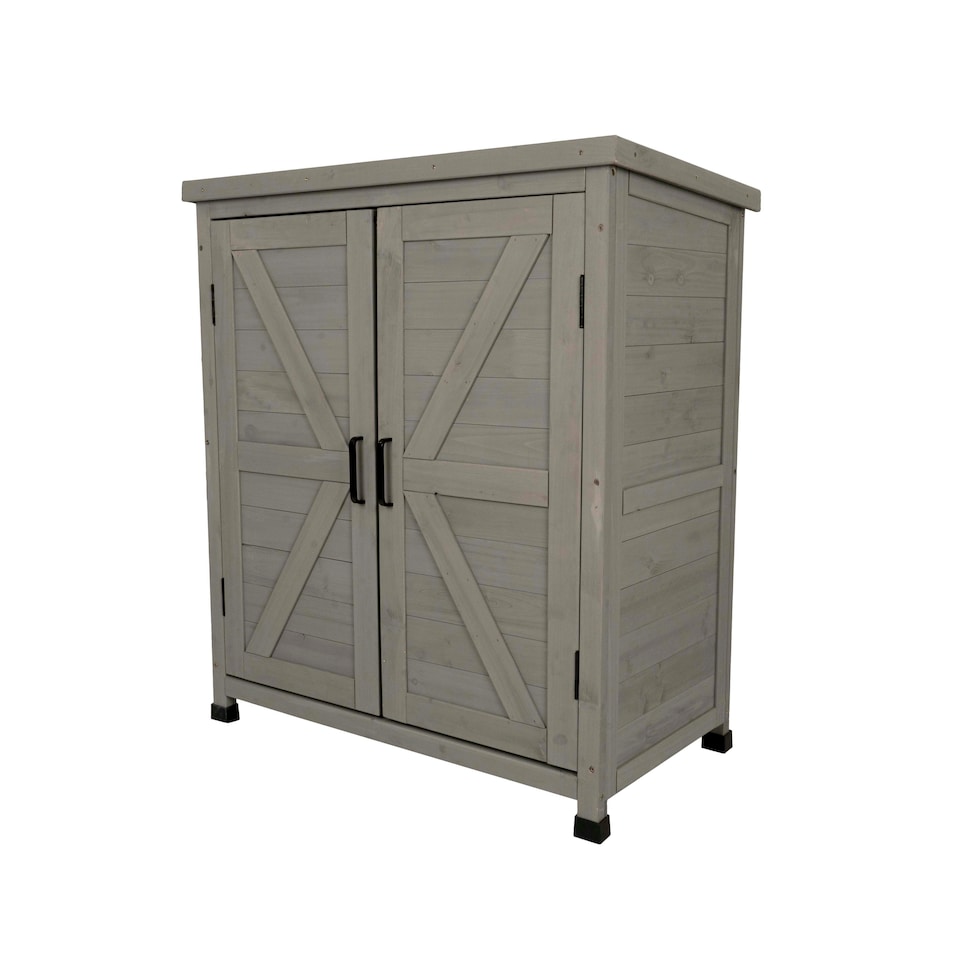 image 1 of Small Garden Wooden Storage Shed Grey