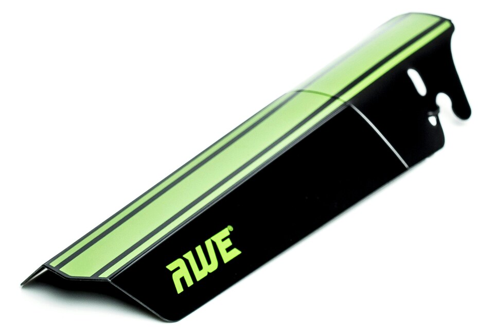 image 1 of AWE Universal Green/Black Rear Foldable Flexible Bike Mudguard Fender with Cable Ties