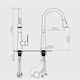 image 3 of Kitchen Faucets with Pull Out Spray Mixer Faucet Swivel Chrome Stainless Steel