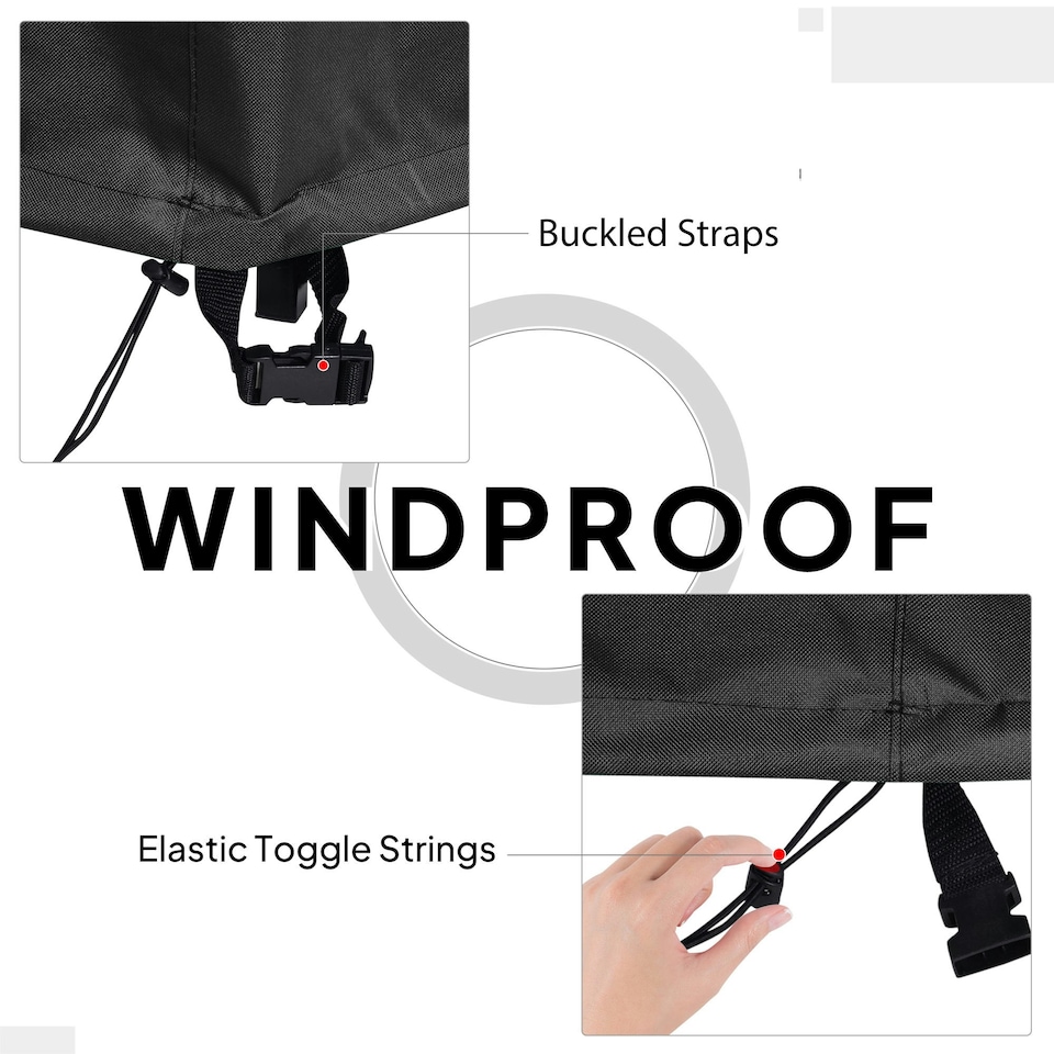 image 1 of Outsunny Large Outdoor Set Round Cover Garden Furniture Waterproof