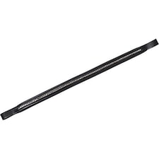 Collegiate Diamante Leather Browband - Black - Cob