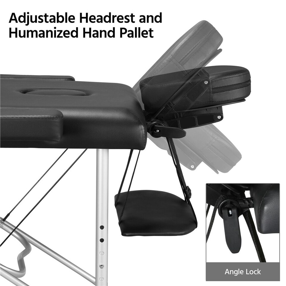 image 1 of Yaheetech Portable Folding Massage Bed with Headrest