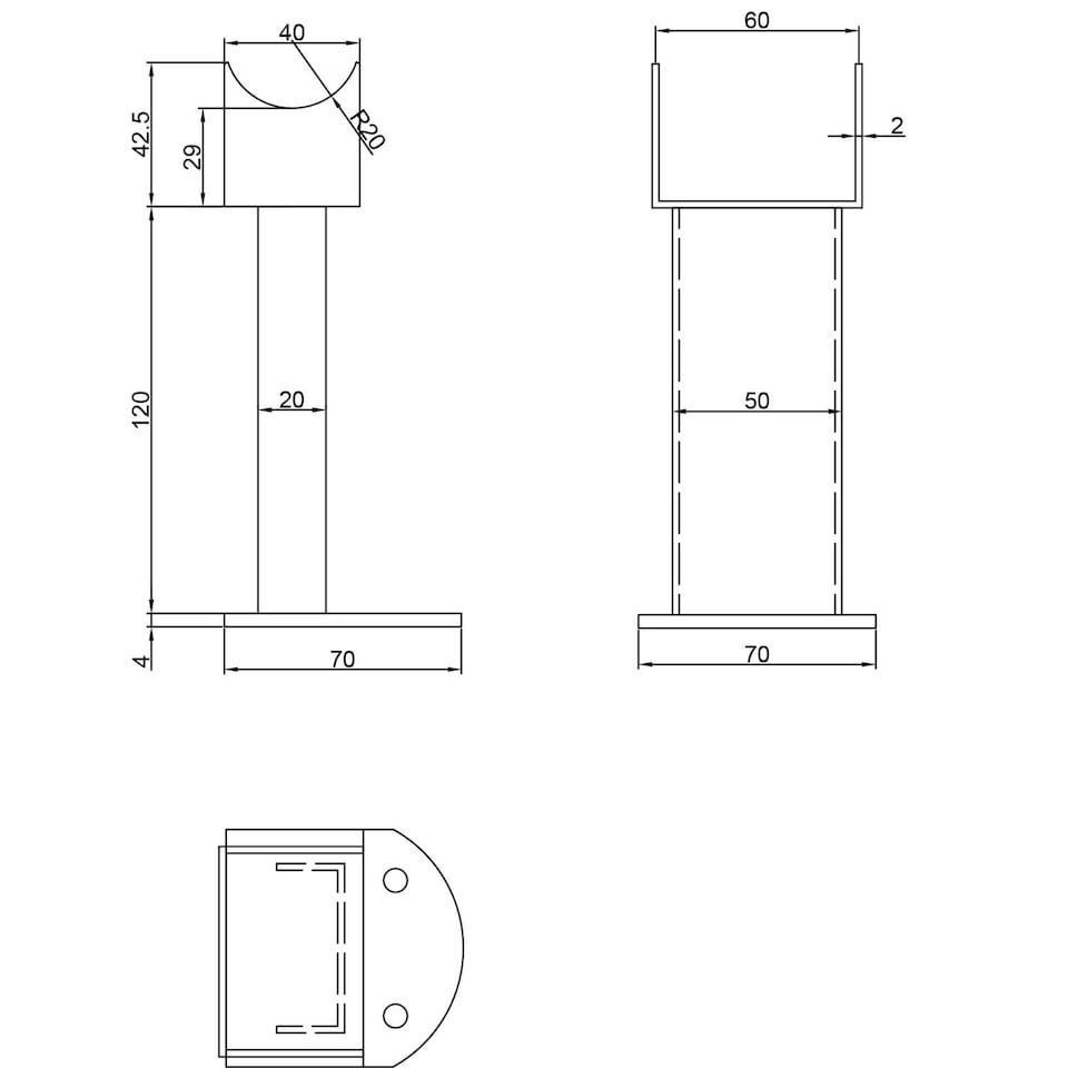 image 1 of Omeara Designer Radiator Feet - White