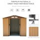 image 3 of Outsunny 7 x 4ft Garden Shed Storage with Foundation and Vents, Yellow
